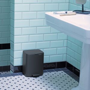 Brabantia Bo Pedal Bin Mineral Infinite Grey 7 Litres/31cm H x 24.2cm W x 24.3cm D Brabantia Bo Pedal Bin Mineral Infinite Grey 7 Litres/31cm H x 24.2cm W x 24.3cm D