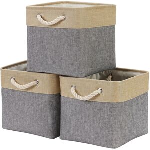 Highland Dunes Fabric General Basket Grey/Beige 33 cm H x 33 cm W x 33 cm D Highland Dunes Fabric General Basket Grey/Beige 33 cm H x 33 cm W x 33 cm D