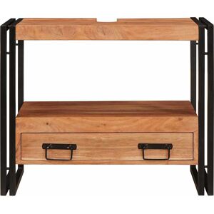 Latitude Run Bathroom Sink Cabinet 71 X 33 X 58 Cm Solid Mango Wood Brown 58cm H X 33cm W X 71cm D Latitude Run Bathroom Sink Cabinet 71 X 33 X 58 Cm Solid Mango Wood Brown 58cm H X 33cm W X 71cm D