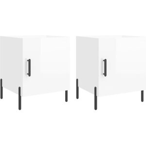 Latitude Run Manufactured Wood Bedside Table High Gloss White 50cm H X 40cm W X 40cm D Latitude Run Manufactured Wood Bedside Table High Gloss White 50cm H X 40cm W X 40cm D