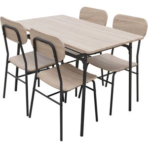 Borough Wharf Kliebert 4 - Person Dining Set Brown 4 Borough Wharf Kliebert 4 - Person Dining Set Brown 4