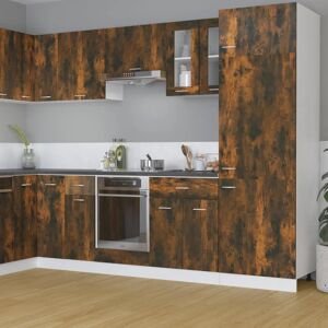 Alpen Home Mcniel Kitchen Pantry Smoked Oak 60cm H X 60cm W X 30.99cm D Alpen Home Mcniel Kitchen Pantry Smoked Oak 60cm H X 60cm W X 30.99cm D