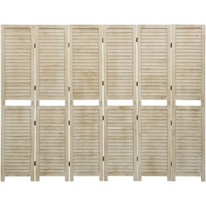 Rosalind Wheeler 4-Panel Room Divider 140X165 Cm Solid Wood Paulownia Cream 210cm W;165cm H X 210cm W X 1.5cm D Rosalind Wheeler 4-Panel Room Divider 140X165 Cm Solid Wood Paulownia Cream 210cm W;165cm H X 210cm W X 1.5cm D