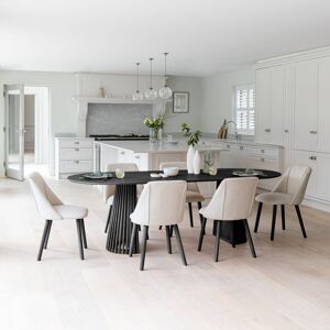 ClassicLiving Hopley 6 - Person Dining Set Black/Black/Sand 6 ClassicLiving Hopley 6 - Person Dining Set Black/Black/Sand 6