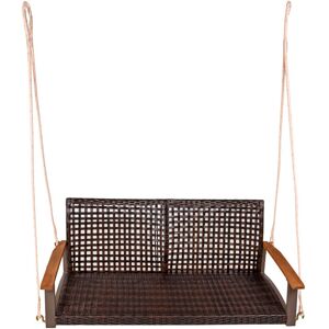 Ophelia & Co. Suspended Bench Cuneo Brown 79cm H X 114cm W X 57cm D Ophelia & Co. Suspended Bench Cuneo Brown 79cm H X 114cm W X 57cm D