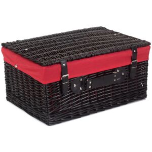 17 Stories Wicker Hamper Basket with Lining Black/Red 25cm H x 51cm W x 35cm D 17 Stories Wicker Hamper Basket with Lining Black/Red 25cm H x 51cm W x 35cm D