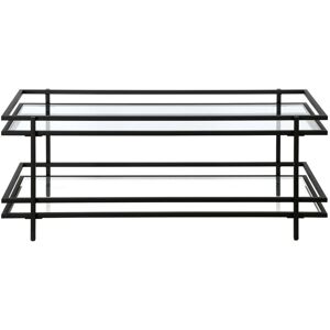 Canora Grey Morrissette Coffee Table with Storage Black 45.72cm H X 114.3cm W X 50.8cm D Canora Grey Morrissette Coffee Table with Storage Black 45.72cm H X 114.3cm W X 50.8cm D