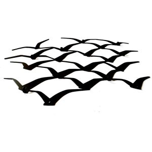 Marlow Home Co. Neher Metal 10 - Hook Wall Mounted Coat Rack in Black Black 61.8cm H X 75cm W X 2cm D Marlow Home Co. Neher Metal 10 - Hook Wall Mounted Coat Rack in Black Black 61.8cm H X 75cm W X 2cm D