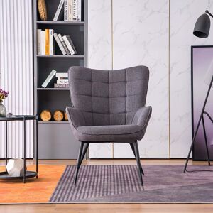 Hykkon Pippin Lounge Chair Charcoal 97cm H X 74cm W X 81cm D Hykkon Pippin Lounge Chair Charcoal 97cm H X 74cm W X 81cm D