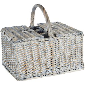 Beachcrest Home GROSEILLE Picnic Basket , Service for 4 Grey 40cm H X 48cm W X 33cm D Beachcrest Home GROSEILLE Picnic Basket , Service for 4 Grey 40cm H X 48cm W X 33cm D