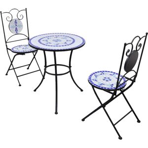 World Menagerie 2 Seater Bistro Set Blue;White;Light Blue 2 World Menagerie 2 Seater Bistro Set Blue;White;Light Blue 2