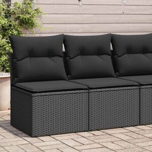 House of Hampton 2 Piece Garden Sofa Set with Cushions Black/Black 69cm H X 55cm W X 62cm D House of Hampton 2 Piece Garden Sofa Set with Cushions Black/Black 69cm H X 55cm W X 62cm D
