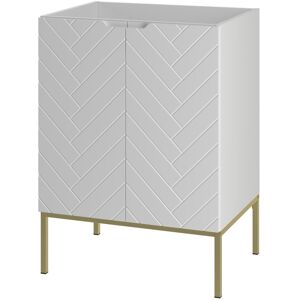 17 Stories Rigdel Washbasin Cabinet 60 White/Gold 208.28cm H X 152.4cm W X 116.84cm D 17 Stories Rigdel Washbasin Cabinet 60 White/Gold 208.28cm H X 152.4cm W X 116.84cm D