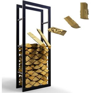 Rebrilliant Antonietta 60cm W Metal Log Rack Black 150cm H X 60cm W X 25cm D Rebrilliant Antonietta 60cm W Metal Log Rack Black 150cm H X 60cm W X 25cm D