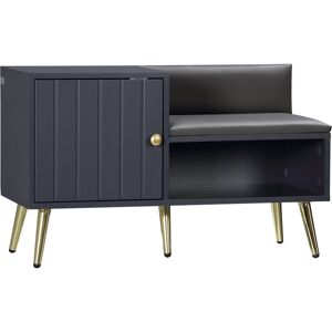 Fairmont Park Faux Leather Storage Bench Grey 49cm H X 80cm W X 33cm D Fairmont Park Faux Leather Storage Bench Grey 49cm H X 80cm W X 33cm D