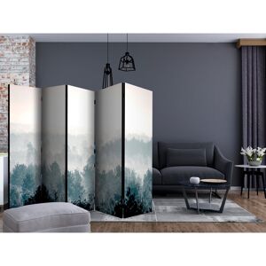 East Urban Home 225cm W x 172cm H 5 - Panel One Sided Room Divider Folding Room Divider Blue;Black;Grey 172cm H X 225cm W X 3cm D East Urban Home 225cm W x 172cm H 5 - Panel One Sided Room Divider Folding Room Divider Blue;Black;Grey 172cm H X 225cm W X 3cm D