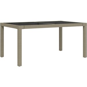 Ebern Designs Bryshawn Rattan Dining Table Beige/Black 75cm H x 150cm W x 90cm D Ebern Designs Bryshawn Rattan Dining Table Beige/Black 75cm H x 150cm W x 90cm D
