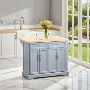 Marlow Home Co. Engli 115 Cm Kitchen Trolley Grey 92cm H X 115cm W X 71cm D Marlow Home Co. Engli 115 Cm Kitchen Trolley Grey 92cm H X 115cm W X 71cm D