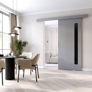 Latitude Run Calliope Veneers Sliding Doors Grey 205cm H x 106cm W x 1.6cm D Latitude Run Calliope Veneers Sliding Doors Grey 205cm H x 106cm W x 1.6cm D