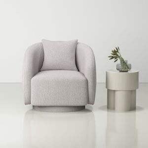 Marlow Home Co. Upholstered 360° Swivel Accent Chair with extra Pillow Light Gray 65cm H X 74cm W X 66cm D Marlow Home Co. Upholstered 360° Swivel Accent Chair with extra Pillow Light Gray 65cm H X 74cm W X 66cm D