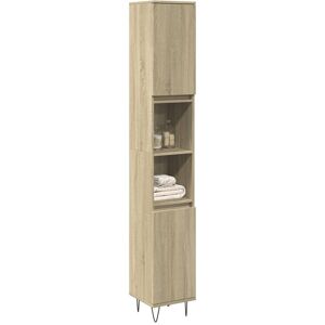 17 Stories Sassan Freestanding Bathroom Cabinet Sonoma oak 190cm H X 30cm W X 30cm D 17 Stories Sassan Freestanding Bathroom Cabinet Sonoma oak 190cm H X 30cm W X 30cm D