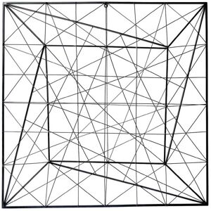 Brayden Studio Black Metal Wall Decoration for for Living Room, Abstract Wall Decor Black 81.3cm H X 81.3cm W Brayden Studio Black Metal Wall Decoration for for Living Room, Abstract Wall Decor Black 81.3cm H X 81.3cm W