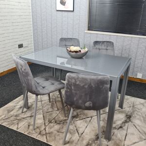 Fairmont Park Monegro 4 - Person Dining Set Grey 4 Fairmont Park Monegro 4 - Person Dining Set Grey 4