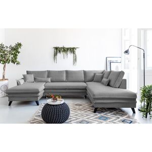 MiuForm Charming Charlie Upholstered Corner Sofa Grey 90cm H X 302cm W X 200cm D MiuForm Charming Charlie Upholstered Corner Sofa Grey 90cm H X 302cm W X 200cm D
