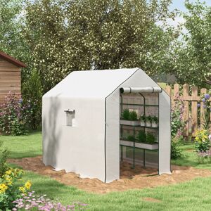 Dakota Fields Brittlynn 7 Ft W x 5 Ft D Greenhouse White 190cm H X 213cm W X 140cm D Dakota Fields Brittlynn 7 Ft W x 5 Ft D Greenhouse White 190cm H X 213cm W X 140cm D