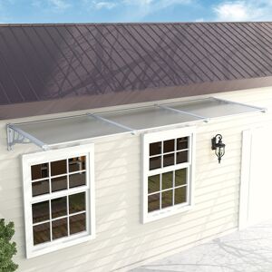 Dakota Fields Irsay 2.5m W x D 1m D Door Canopy White 28cm H X 270cm W X 90cm D Dakota Fields Irsay 2.5m W x D 1m D Door Canopy White 28cm H X 270cm W X 90cm D