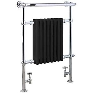 Rosalind Wheeler Maccharles Vertical Traditional Towel Rail Black 94cm H X 67cm W X 23cm D Rosalind Wheeler Maccharles Vertical Traditional Towel Rail Black 94cm H X 67cm W X 23cm D