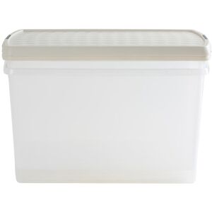 Wham Clip 62L Rectangular Plastic Storage Boxes with Secure Clip Lock Lids. L:59.5 x W:39.5 x H:33.5cm Clear/Stone/Slate Grey 62L Wham Clip 62L Rectangular Plastic Storage Boxes with Secure Clip Lock Lids. L:59.5 x W:39.5 x H:33.5cm Clear/Stone/Slate Grey 62L