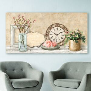 Fleur De Lis Living "Shabby Painting: My Garden" By Remy Dellal Beige;Pink;Beige;Pink;Grey 60cm H x 120cm W x 4cm D Fleur De Lis Living "Shabby Painting: My Garden" By Remy Dellal Beige;Pink;Beige;Pink;Grey 60cm H x 120cm W x 4cm D