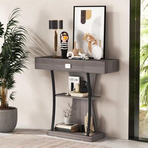 Latitude Run Annikah 10cm Console Table Grey 87cm H X 91cm W X 30cm D Latitude Run Annikah 10cm Console Table Grey 87cm H X 91cm W X 30cm D