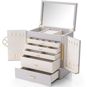 Canora Grey Jewellery Box + Grey 28.9cm H X 25.4cm W X 17.5cm D Canora Grey Jewellery Box + Grey 28.9cm H X 25.4cm W X 17.5cm D