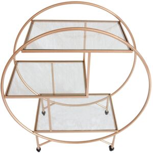 Canora Grey Anelly Bar Cart Rose Gold 94cm H X 37cm W X 37cm D Canora Grey Anelly Bar Cart Rose Gold 94cm H X 37cm W X 37cm D