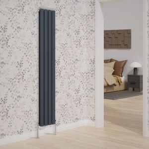 NRG Vertical Double Flat Panel Radiators Anthracite 1800cm H x 272cm W x 52cm D NRG Vertical Double Flat Panel Radiators Anthracite 1800cm H x 272cm W x 52cm D
