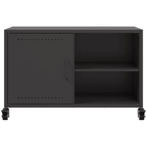 Latitude Run Vidaxl TV stand, 68cm x 39cm x 43.5cm, steel Black 24" Latitude Run Vidaxl TV stand, 68cm x 39cm x 43.5cm, steel Black 24"