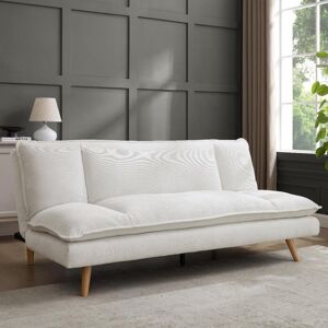 Fjørde & Co Harper Upholstered Reclining Sleeper Cream 84cm H X 190cm W X 105cm D Fjørde & Co Harper Upholstered Reclining Sleeper Cream 84cm H X 190cm W X 105cm D