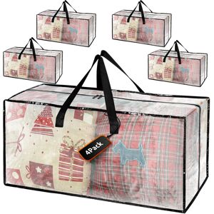 Brayden Studio Plastic Storage Bag ,Set of 4 Clear Brayden Studio Plastic Storage Bag ,Set of 4 Clear