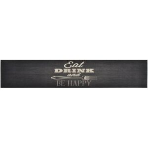 Ophelia & Co. Bettina Kitchen Mat Black Rectangular W60 x L300 cm Ophelia & Co. Bettina Kitchen Mat Black Rectangular W60 x L300 cm