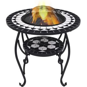World Menagerie Esmeyer Mosaic Fire Pit Table 68 cm Ceramic Black/White 62.48cm H World Menagerie Esmeyer Mosaic Fire Pit Table 68 cm Ceramic Black/White 62.48cm H