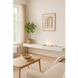 Metro Hassan Bio-Ethanol Tabletop Fireplace Brushed Steel 80cm H X 406cm W X 153cm D Metro Hassan Bio-Ethanol Tabletop Fireplace Brushed Steel 80cm H X 406cm W X 153cm D