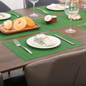 Ebern Designs Polyvinyl Chloride Striped Placemat Dark Green 30cm W X 45cm L X 0.25cm D Ebern Designs Polyvinyl Chloride Striped Placemat Dark Green 30cm W X 45cm L X 0.25cm D