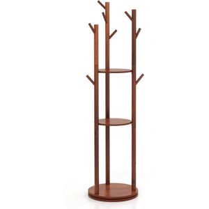 Lark Manor Freestanding 9 - Hook Coat Rack Brown 167cm H X 42cm W X 42cm D Lark Manor Freestanding 9 - Hook Coat Rack Brown 167cm H X 42cm W X 42cm D