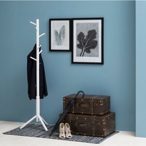 Fjørde & Co Vivika Freestanding 7 - Hook Coat Rack White 176cm H X 51cm W X 45cm D Fjørde & Co Vivika Freestanding 7 - Hook Coat Rack White 176cm H X 51cm W X 45cm D