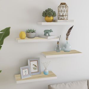 17 Stories Gracie-Rose 4 Piece Wall Shelf Oak/White 90 x 23.5 x 3.8 cm 17 Stories Gracie-Rose 4 Piece Wall Shelf Oak/White 90 x 23.5 x 3.8 cm
