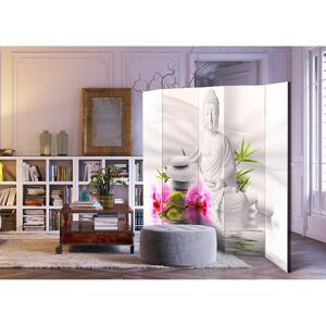 East Urban Home 225cm W x 172cm H 5 - Panel One Sided Room Divider Folding Room Divider White;Green;Pink 172cm H X 225cm W X 3cm D East Urban Home 225cm W x 172cm H 5 - Panel One Sided Room Divider Folding Room Divider White;Green;Pink 172cm H X 225cm W X 3cm D