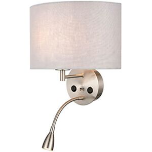 Ebern Designs Cretys 2-Light LED Sconce Grey 38cm H X 26cm W X 26cm D Ebern Designs Cretys 2-Light LED Sconce Grey 38cm H X 26cm W X 26cm D