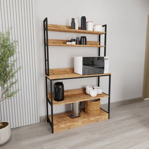 Borough Wharf Adreinne Kitchen Island White/Brown 161cm H X 101cm W X 36cm D Borough Wharf Adreinne Kitchen Island White/Brown 161cm H X 101cm W X 36cm D